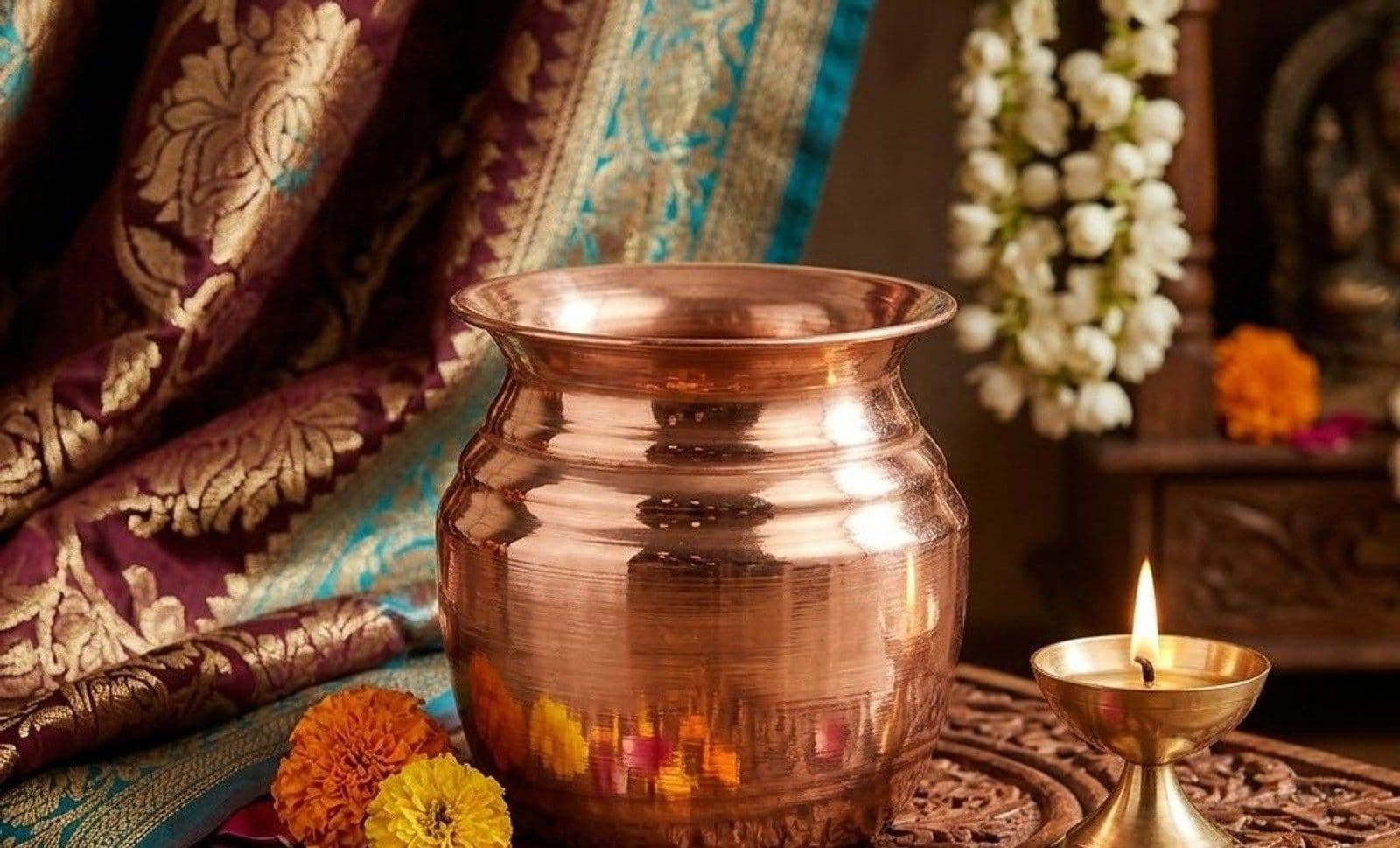 Copper Traditional Pooja Kalash Lota
